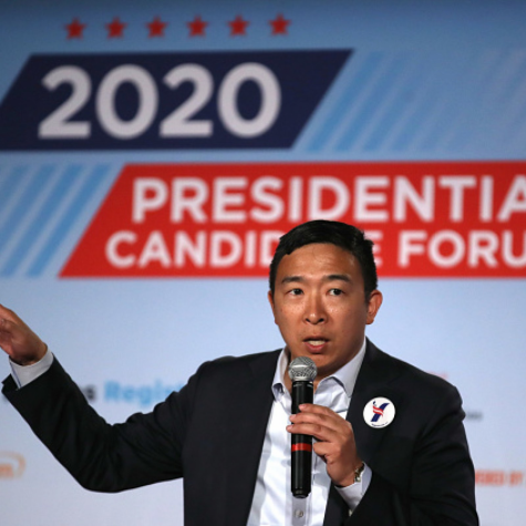 Andrew Yang Proposes Universal Basic Income in America