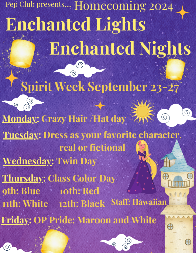 Homecoming 2024 Spirit Days!