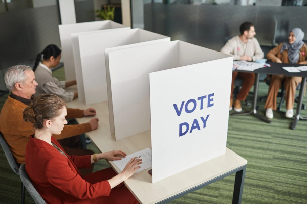 People participating in early voting