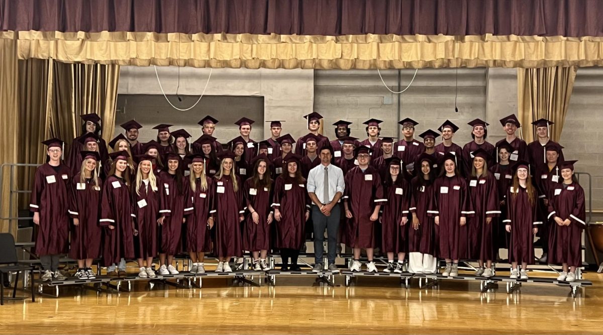 June 2024: Members of the Class of 2024 Seniors wear their caps and gowns and visit Windom to do the Senior Walk.