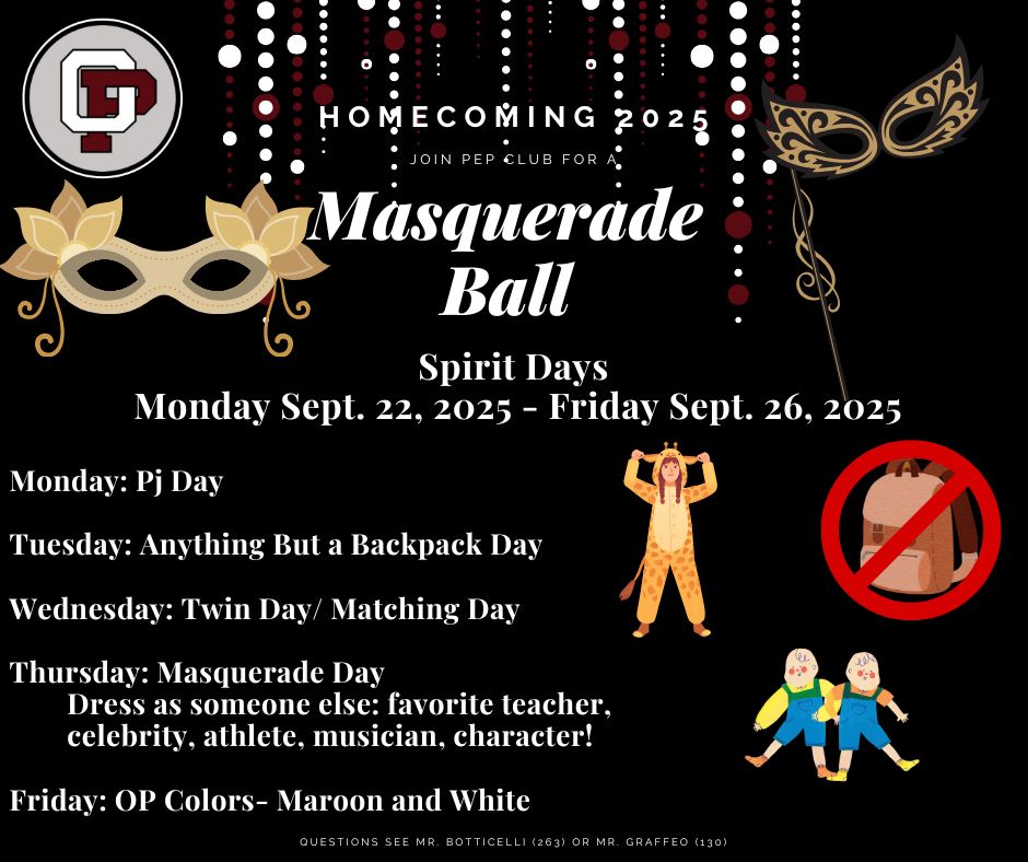 HoCo Spirt Week Schedule is Available